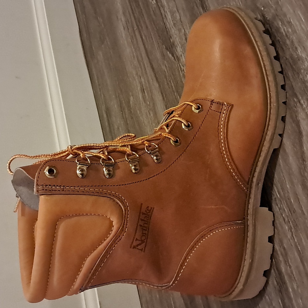 Northlake Genuine 8" Saddle Leather Boots Men's Size 12 USA Made New